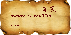 Morschauer Bogáta névjegykártya